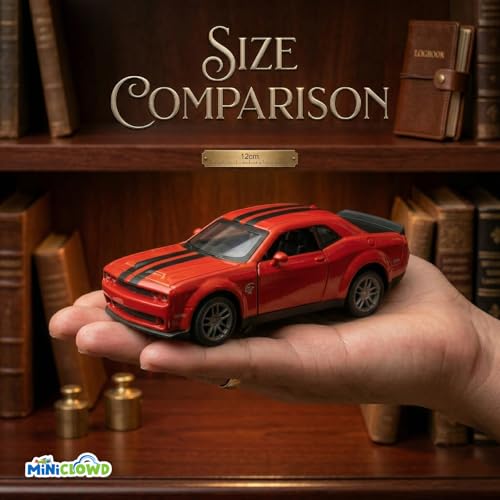 Image of 1:36 Scale Die-cast Metal Car Toy for Boys & Kids, Collectiable and Birthday Gift, openable Doors and Lights, Alloy Model car for Boys and Collectors (RED)