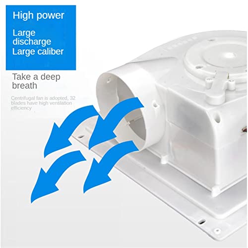 Ventilador extractor de techo 2 en 1 con luz, ventilador de ventilación LED de bajo ruido, combinación cuadrada para baño, cocina y hogar, extractor potente de 40W miniatura 4