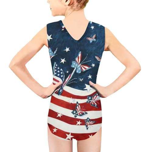 Image of Cartoon Pattern Kids Girls Bathing Suits One Piece Swimsuit Soft & Quick Dry, 5-14Years