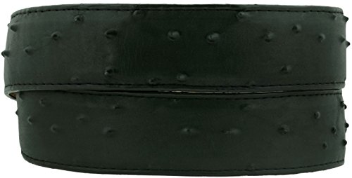 El Presidente Mens Green Ostrich Quill Print Leather Western Cowboy Belt Rodeo Buckle2