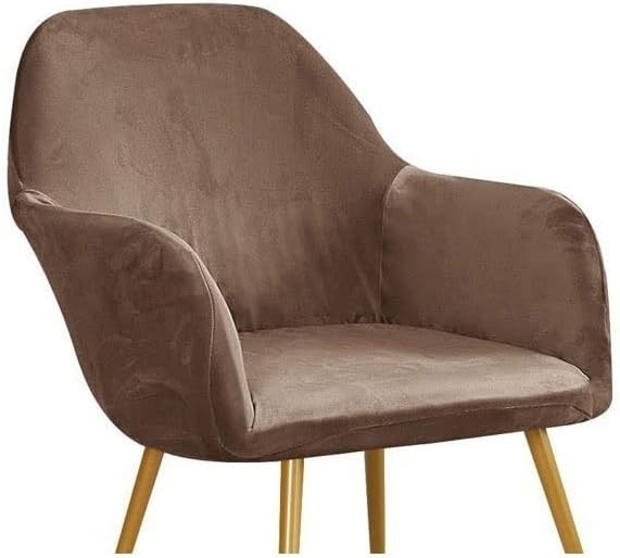 Accent Covers for Office Living Room Curved Back Dining Chair Slipcover Set of 6 4 2 1 Modern Swivel Armrest White Velvet Stretch Wing Back Chair Protector Cover for Kitchen Party