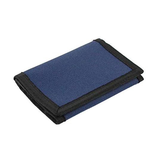 RFID Wallet Camouflage Wallet Nylon Trifold Wallets for Men,Mini Trifold Coin Purse with Zipper for Kids (Navy Blue)