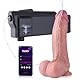 Hismith 29 cm Realistischer Squirting Dildo mit automatischem Gleitmittel-Launcher mit App, Reservoir Gleitmittel-Applikator Kompatibel mit Sexmaschinen, Lube Launching Repeater Machine Dildo