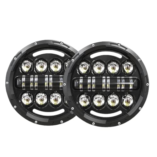 ジムニー　JB23 ワンオフ？　イカリング付きプロジェクターヘッドライト Amazon | ジムニー用 【LEDヘッドライト】Bタイプ 左右セット JA11 12