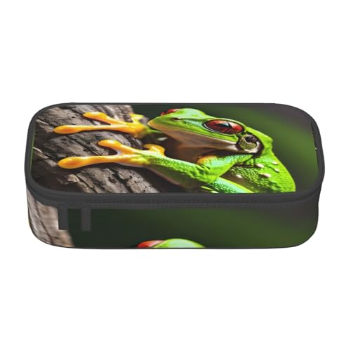 SDFHU Tree Frog Baby Print Multifunctional Pencil Case Stationery Storage Bag Supplies Cosmetic Items Adults