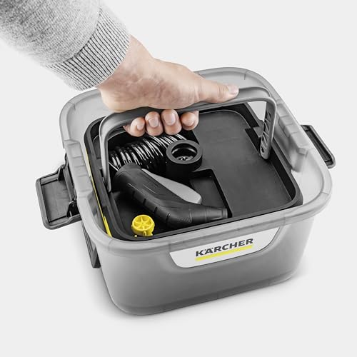 Kärcher Mobile Outdoor Cleaner OC 4 + Pet Kit, Fördermenge: 2 l/min, Gewicht: 3,1 kg, Wassertank: 8 l, Lithium-Ionen-Akku, Spiralschlauch, Gerätefilter, Kegel-/Flachstrahldüse, Handtuch für Haustiere