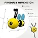 KVAEY Car Antenna Toppers, Automotive Roof Bee Antenna Balls Decoration Car Aerial Toppers, EVA Honey Bee Antenna Decorative Balls for Car Truck and SUV, Universal Car Accessories (Blue, Big Eyes)