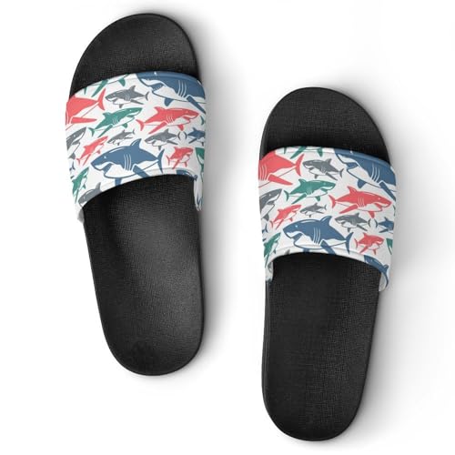 Chaussons de maison requin femme | Sandales confortables de bain