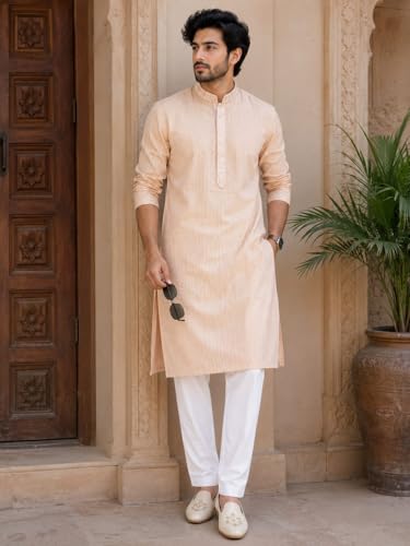 Image of Jagdish GARMENTS Cotton Trendy Embroidery Kurta for Men for Festive