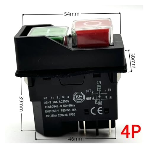 Interrupteur électromagnétique 16A YH02A avec protection étanche IP55