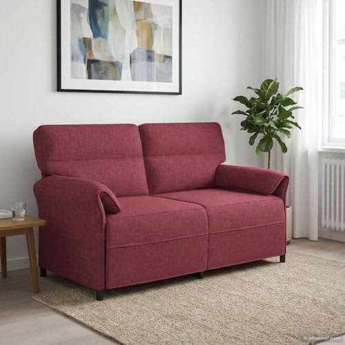Teenpull Sofá Sofá tapizado 100% poliéster con marco de metal MDF y madera contrachapada, 57 cm de profundidad de asiento interior, marco negro, para salón o habitación de invitados