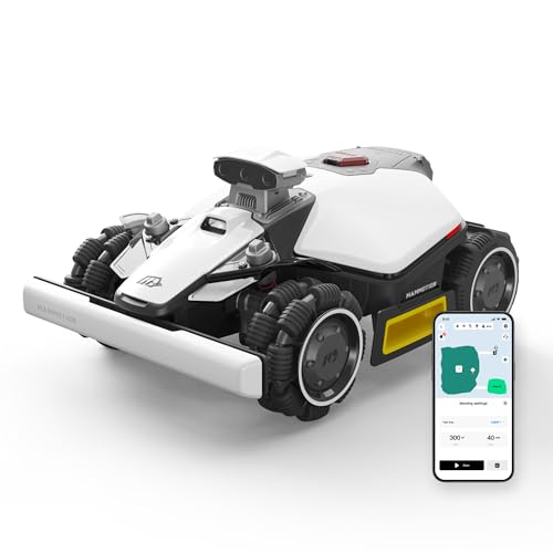 MAMMOTION LUBA Mini 2 AWD 1000 Robot Tondeuse, AI Vision à Tri-Caméra & Positionnement NetRTK, Auto-Cartographie, DropMow, Pentes 80%, Hauteur de Coupe...
