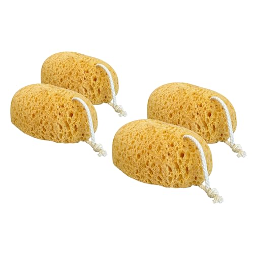 Esponja de baño exfoliante para piel sensible en pack de 4 esponjas grandes 4