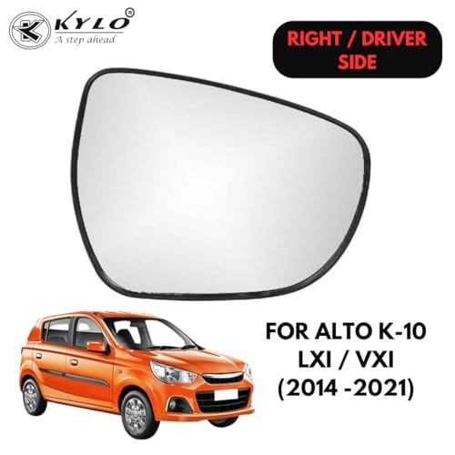 Image of KyloXtreme Alto K-10 (2014-2021) Driver Side (Right Side) Car Side Mirror Glass /Tukdi /Sub Mirror Plate