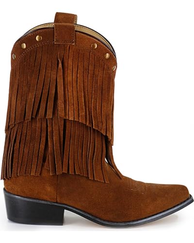 Shyanne Girls' Double-Fringe Western Boot Snip Toe - 43514C2