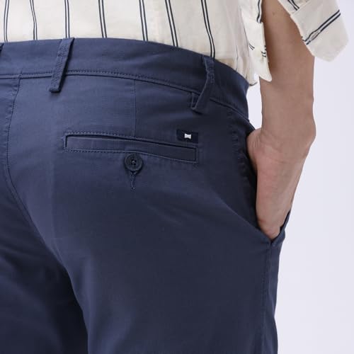 Image of BASICS Premium Cotton Stretch Formal Trousers for Men | Office Pants