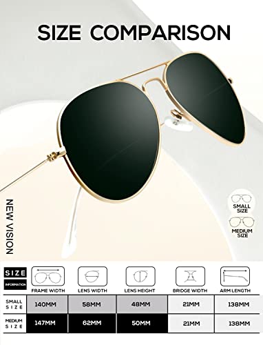 Image of KALIYADI Classic Aviator Sunglasses for Men Women Driving Sun glasses Polarized Lens UV Blocking