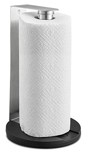 SILBERTHAL Porta Scottex cucina – Porta carta scottex Acciaio inossidabile – Porta rotolo da cucina da parete e verticale 17 x 29 cm