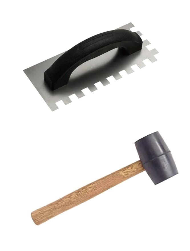 YARAENTERPRISE Tiles ceramic leval Palstic hendal northd 10mm trowel (pekc off 1) WITH BLACK RUBBER HAMMER (1 PIC)-picture-33