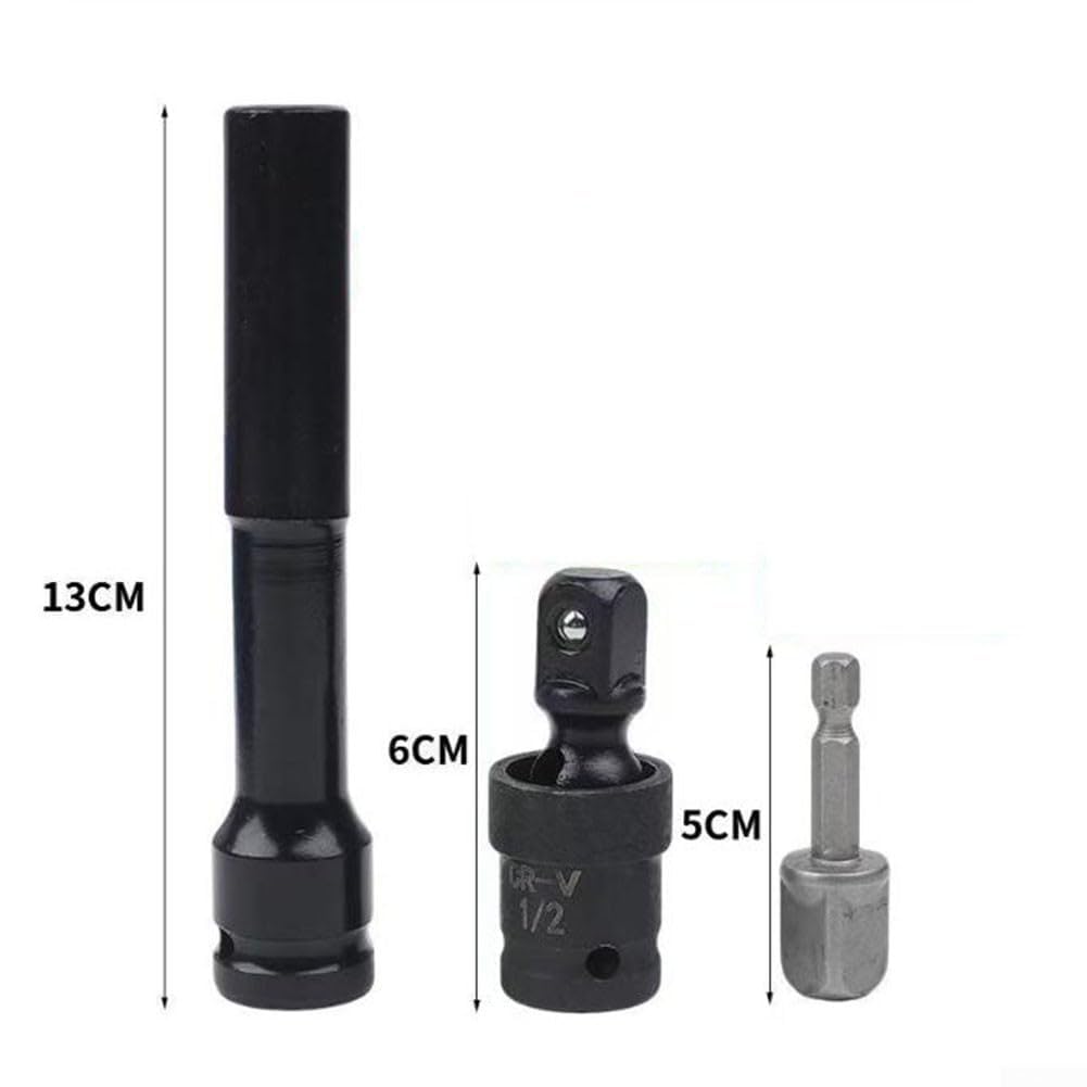 Adaptateur hexagonal 1/2 pour clé à chocs en métal - Plusieurs tailles