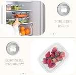 Cuiselect paquet de 5 36 Boîtes en verre d'Oz avec lids, contenants de stockage alimentaire en verre réutilisable avec lidas, preuve de fuite, micro-ondes, four, congélateur et lave-vaisselle Coffre-fort (blanc)