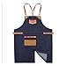 Cowboy Patchwork in denim parrucchiere Casa di grembiule for la pulizia della cucina Accessori cucina for cucina cucina cottura tascabile caffettiera (Color : 2WQ-46481-002)