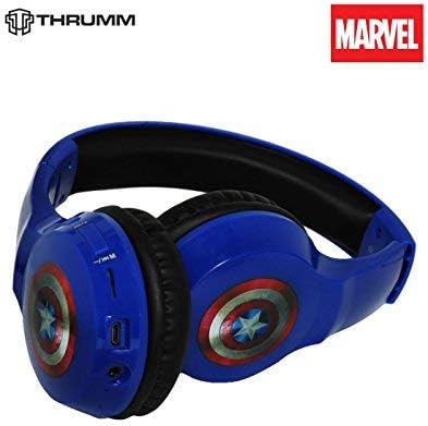 THRUMM Defender Captain America Bluetooth Headphone Over The Head