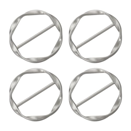 Image of uxcell T-shirt Clips, Clothes Knotting Buckle Ring Wrap Holder for Women Scarf, Loose T-shirt