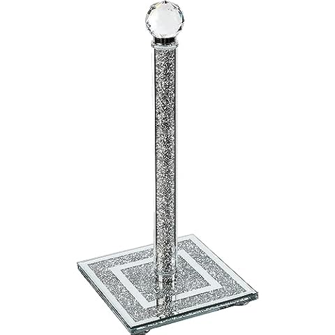 Crushed Diamond Kitchen Roll Holder with Crystals Cover