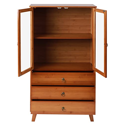 Accent Storage Cabinet With 2 Doors, Sideboard Buffet Cabinet, Buffet Sideboard Bar Cabinet With Storage And 3 Drawers, Kitchen Cupboard Server Console Table For Dining Room, Living Room, Bedroom #TOP3