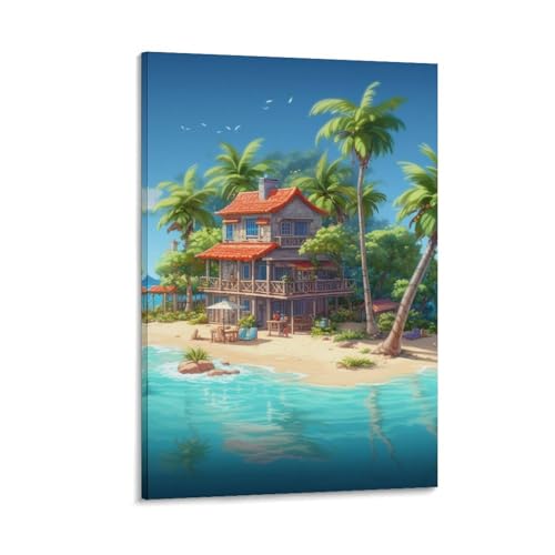Image sur toile baie de vacances pour décorer un couloir sombre ou une grande chambre