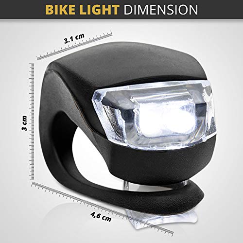 TRIXSON Bike Lights, Set of Front and Back | 4-Pack LED Bicycle Headlight Set Will Help Keep You Safe When Riding at Night | Long-Lasting Bike Headlight and Tail Light Are Super Easy to Install TRIXSON Bike Lights, Set of Front and Back | 4-Pack LED Bicycle Headlight Set Will Help Keep You Safe When Riding at Night | Long-Lasting Bike Headlight and Tail Light Are Super Easy to Install