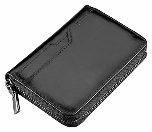 Su.B.dgn Cartera Minimalista para Hombre, Piel, Bloqueador RFID, Tarjetero y Clip para Billetes - Negro Cover