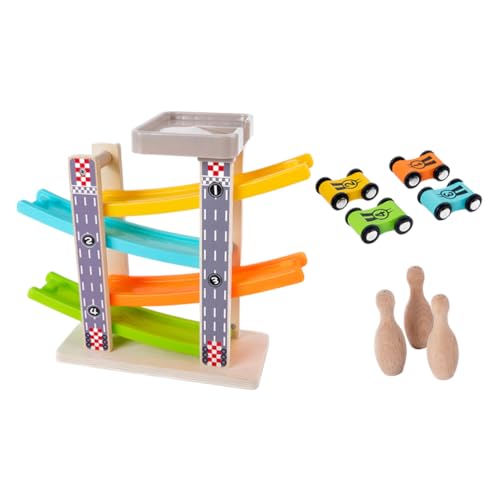 Hohopeti 1Set Inertia Gliding Track Car Educational Track Glider for Promotes Fine Motor Skills Cognitive Development Outdoor Play for Boys