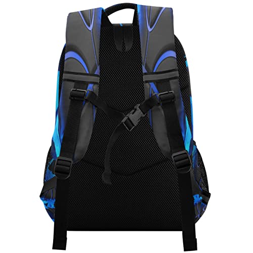 3d Basketball Blue Lighting Kids Backpack Bookbag Elementary School Bag Travel Rucksack Boys Girls2