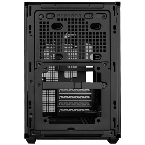 Image of LIAN LI B4 mATX Wood Black (B4X-WD) Compact 21.3L PC Case | Real Walnut Wood Front Panel | Co-Developed with DAN Cases | Supports M-ATX, 358mm 4-Slot GPU, 360mm AIO, 140mm ATX PSU | 2 Slim Fans
