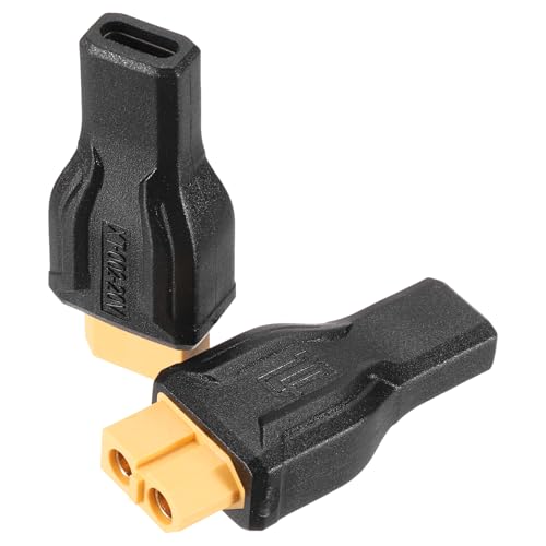 Adaptador XT60 inalámbrico para solucionar la carga USB-C desde baterías de modelos RC, 2 piezas