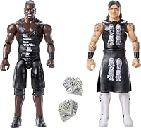 Mattel WWE Main Event Showdown Actionfiguren 2er-Pack mit Zubehör, Serie #21 R-Truth vs \Dirty\ Dominik Mysterio Sammelset, 15,2 cm