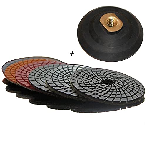 4" STADEA Granite Polishing Pads with Rubber Backer (M14) Set for Wet Sanding Polishing Granite/Granite Tile/Granite countertop polishing 4" STADEA Granite Polishing Pads with Rubber Backer (M14) Set for Wet Sanding Polishing Granite/Granite Tile/Granite countertop polishing