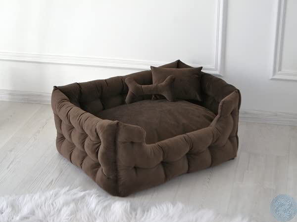 Gorgeous Dog Beds for Small Medium Large XL XXL XXXL Dogs, Rectangle Washable Dog Bed Comfortable and Pet Sofa Dog Bed for Large Medium Dogs Brown Color-XXL (B0C4GXY2H2) Amazon Price History, Amazon Price Tracker