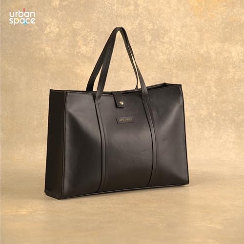 Image of Urban Space Women Tote Bag with Laptop compartment, Handbag for Work, Ladies purse, Stylish Shoulder Bag, Laptop ipad Tote Bags For Office Use, Gift for Women