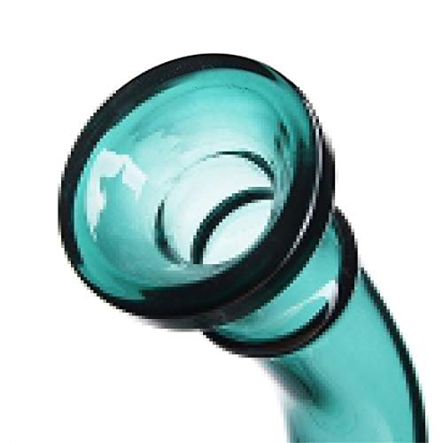 RORA Water Pipe Thick Recycler Handmade Glass Bong with Percolator Pipes with 14 mm Joint Banger (Lack Green with Quartz… – Bild 4