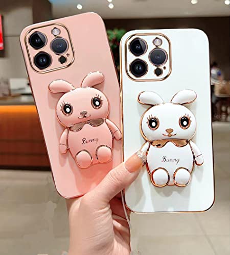 Coque iPhone 13 Pro Max lapin avec béquille et protection caméra