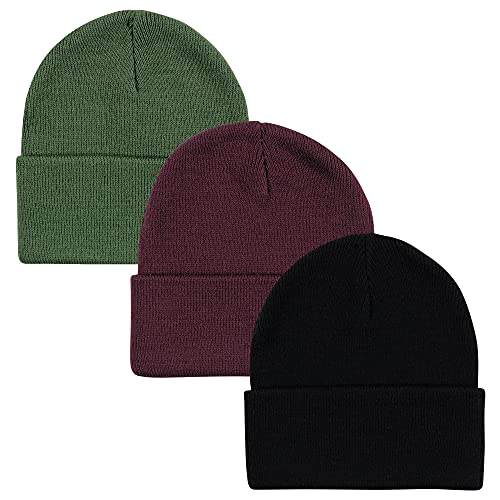 Image of Hudson Baby Baby Knit Cuffed Beanie 3pk