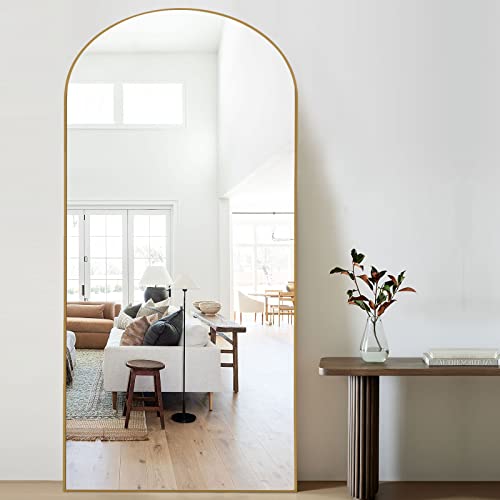 PexFix Full Length Mirror, 71''x31'' Gold Arched Mirror Large Floor Mirror Standing Leaning Hanging [71''x32''-Gold]
