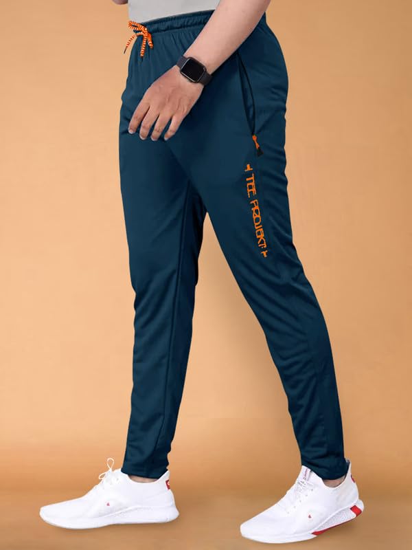 Image of Pinkmint Lycra Soild Track Pant for Men & Elastic Jogger Gym Wear, Yoga Wear, Sports, Regular Wear (Pack of 1)