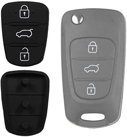 3 Pulsanti Hyundai Portachiavi Gomma Pad Inserto Riparazione Per - Foto 6