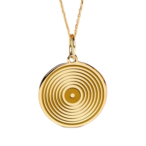 Collier pendentif pièce gravée en argent précieux et finition or fin