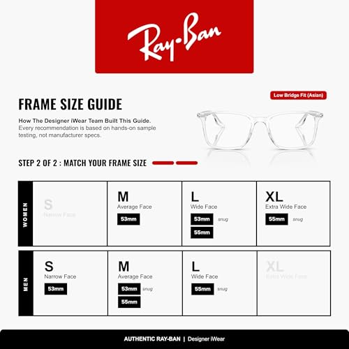 Image of Ray-Ban RX5421F Low Bridge Fit Rectangular Prescription Eyewear Frames