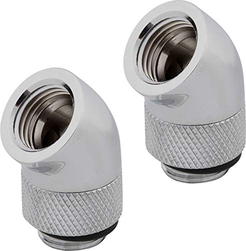 Corsair HYDRO X Series 45° Rotary Bits - Chrome (Pack of 2)